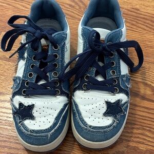 Stylish Blue and White Kids Sneakers